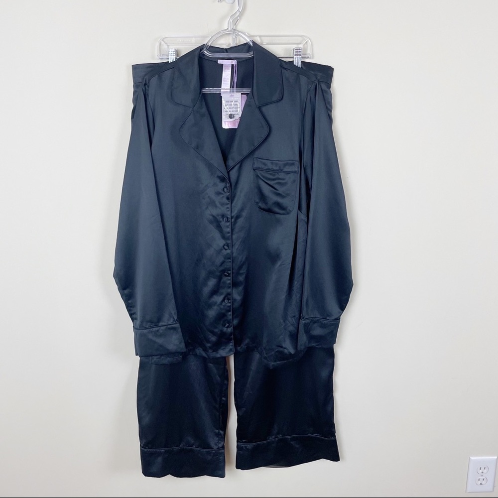 Savage x Fenty Rihanna Black Satin Pajama Set Size 3X